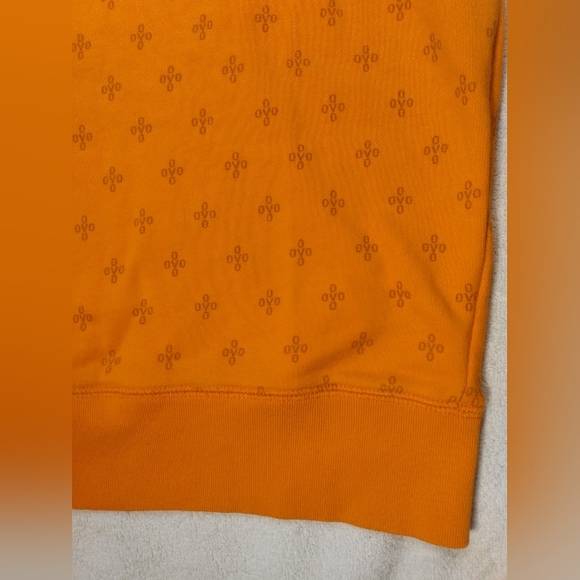 OVO MONOGRAM October's Very Own Drake Logo Terry Cloth Orange Hoodie mens Small - Picture 11 of 14